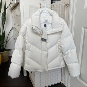 NWT Aritzia Wilfred The Cloud Puff French Corduroy Goose Down Puffer Jacket